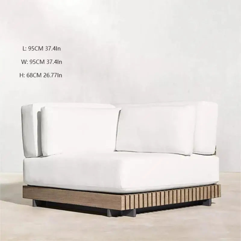 Modern Luxury Outdoor Garden Patio Furniture Teak Sofa Set Teak Outdoor Furniture.   Several arrangements and Furniture pieces to pick from.