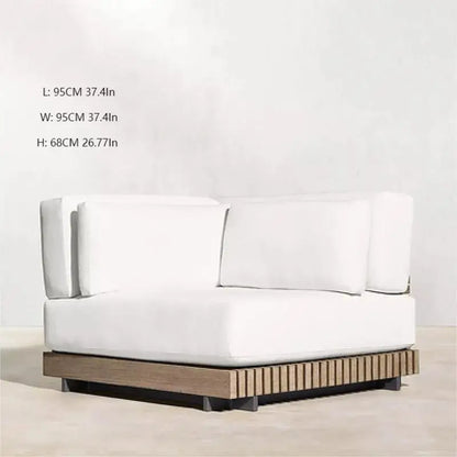 Modern Luxury Outdoor Garden Patio Furniture Teak Sofa Set Teak Outdoor Furniture.   Several arrangements and Furniture pieces to pick from.