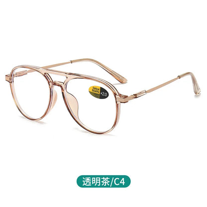 Pilot Large Frame Anti Blue Light Reading Glasses Men /Women Fashionable Light with High-Definition Youthful with High Quality Presbyopia Several color RX? Combinations are gone but the others are VERY Available.  Good, Class
