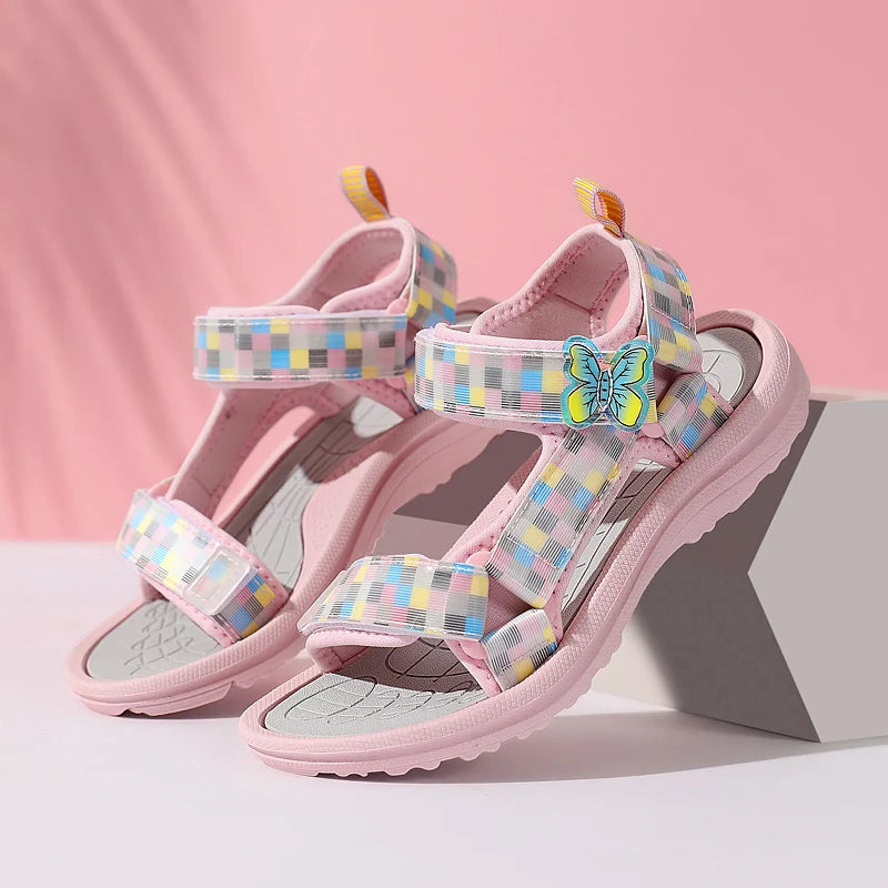 Summer Childrens Sandals , Baby Girls/Toddlers,  Soft Non-slip Princess Shoes,  Baby Cute,  Pearl Princess .