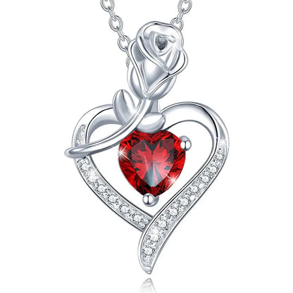 Elegant Style Heart shaped Pendant Necklace.  Hollow Design Mother's Day Gift.