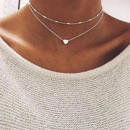 Simple Pearl Beads Chic Exquisite Necklace Gold Color Thin Chain Minimalist Charm Collar Jewelry Women