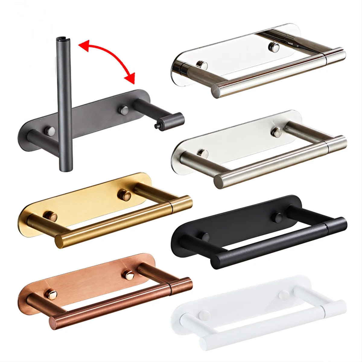 304 stainless steel toilet paper holder.  Can be non punched, screw punched, rotatable toilet paper holder, wall toilet roll paper