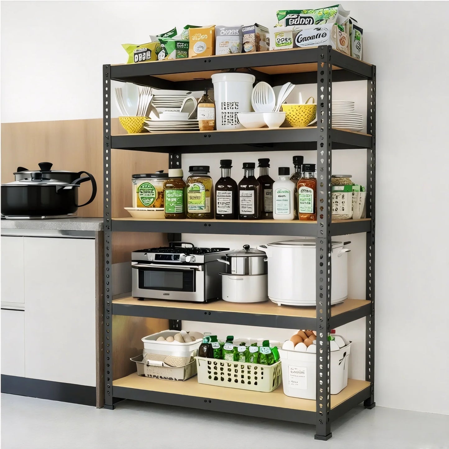 72"/60"H  Shelving, 2000 LB> Capacity, Heavy Duty and Adjustable Storage