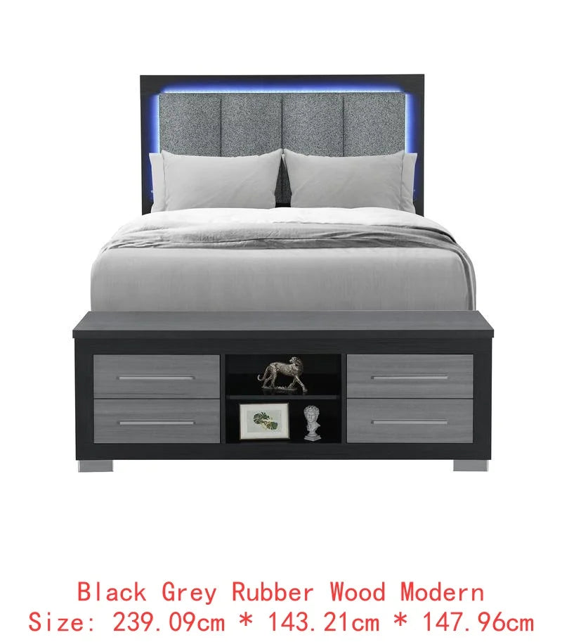 5-Piece Natural White King Bedroom Set