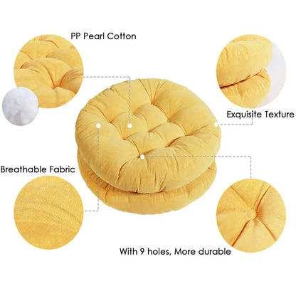 Round,  Large Floor Pillow for Kids and Adults.  Cushions  for Floor Seating, Yoga , Living Room,  Officeor Bedroom