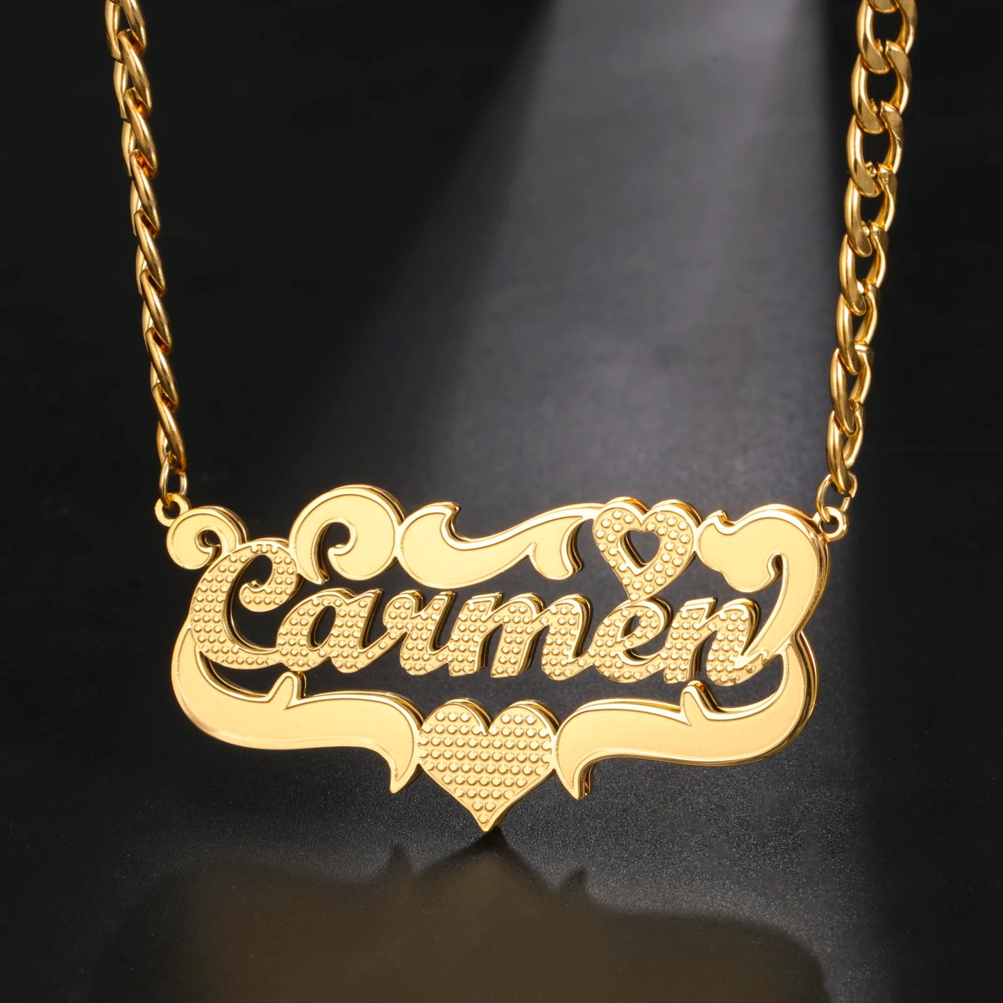 Sipuris Custom Name Necklace For Women Golden Choker Stainless Steel Personalized Corrosion Process Jewelry Wedding Gifts