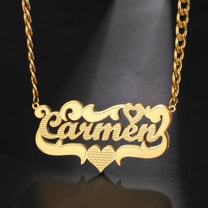 Sipuris Custom Name Necklace For Women Golden Choker Stainless Steel Personalized Corrosion Process Jewelry Wedding Gifts