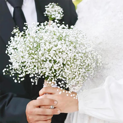 90 Headsof  Artificial Flowers /Bouquet,  61cm Plastic Gypsophila Fake Flower for Home Decor,  Wedding , Party Decorations,  Vase Accessories. A  "few " white bundles remain.  Tiffany Blue and Light Purple have ample availabl