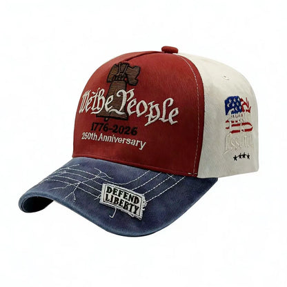 Embroidered Baseball Caps For Patriotic USA 250th Anniversary Hat 1776-2026 Male  or Female Adult Gift