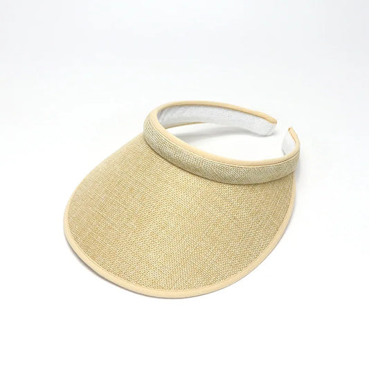 Style "A" is all gone( With the 3 Stripes. ) Styles "B" and "C" are available.  Summer,  Empty Top Straw Hat for Women, Outdoor for Sunscreen .  Visor for  Female,  Handmade,  UV Protection, Big Brim Sun Hat/Visor.    The pi
