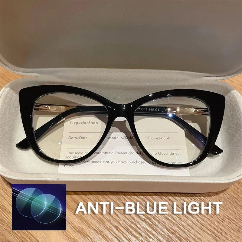 TR90 New Fashion Cat Eye Anti-Blue Ray Reading Glasses,  Photochromic Myopia,   Customization Prescription, Optical Eyewear.  SO MANY Choices