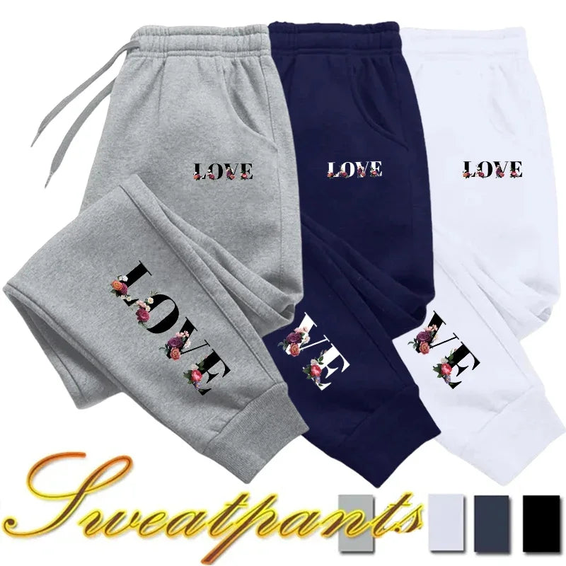 Womens Tracksuit Trousers New LOVE Letter Print. Luxury Sweatpants Daily Casual and  Versatile Jogging Sport Pants