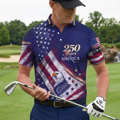 2026 Fashion USA Flag Pattern Polo Shirt for Men.  "Short" Sleeved T-shirt,   Summer,  Button,  Loose Top.  If you Want Womens Sizes of this shirt you can use the measurement chart to help.  Sizes are S-XL and theres a measre