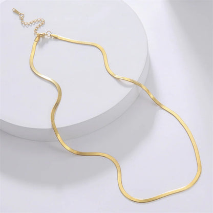 Stainless Steel Snake Chain Necklace for Women /Men of Gold Color  with Herringbone Choker,  Neck Chains 2026 Trend Jewelry Gift.  Perfect Gift for MOTHERS and FATHERS DAY