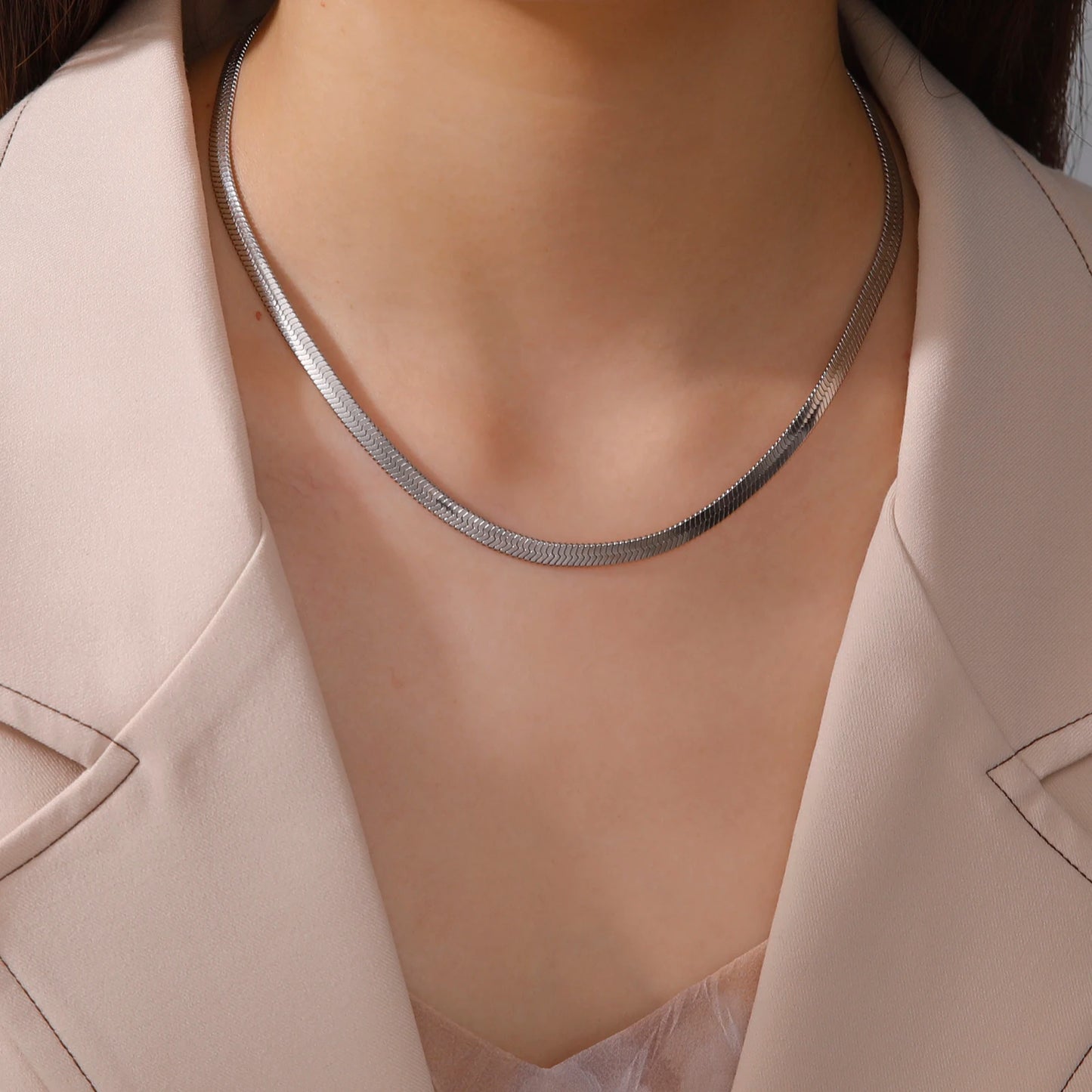 Stainless Steel Snake Chain Necklace for Women /Men of Gold Color  with Herringbone Choker,  Neck Chains 2026 Trend Jewelry Gift.  Perfect Gift for MOTHERS and FATHERS DAY