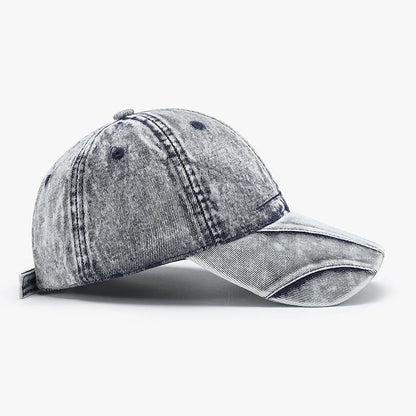 Trendy and cool personalized plain denim baseball cap, unisex, distressed washed sun hat, soft-top hat.  ONLY LT. BLUE is gone.  All others are good to GO.  My favorite solid color cap!!! Great Detail.