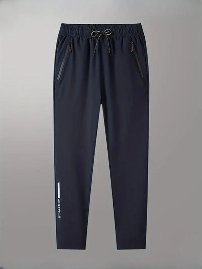 Soft Men's Casual Straight Pants,  Stretch Elastic Waist,  Jogger,  Classic Blue /Black/ Gray Trousers with Plus Sizes