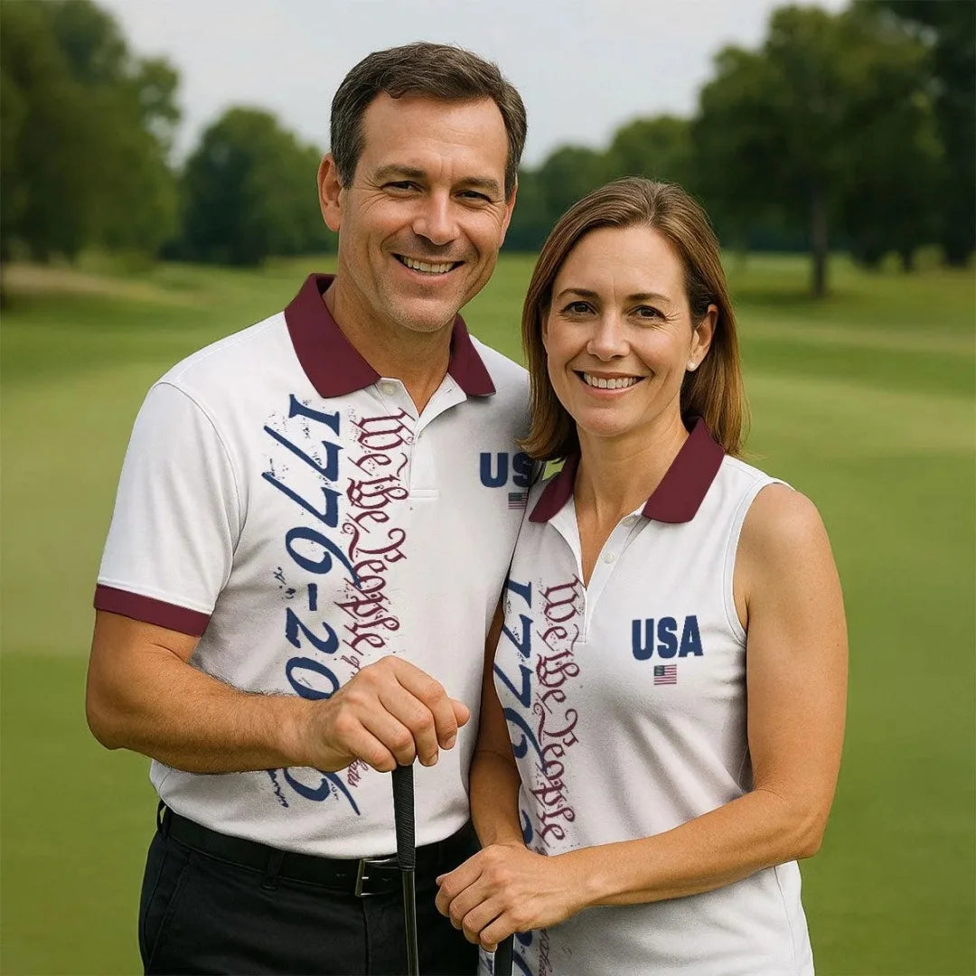 America 250th Anniversary Golf Polo Shirt Patriotic USA Flag Golf Shirt Summer Sports Men's T-Shirt Kid's Clothing Womans Clothing﻿