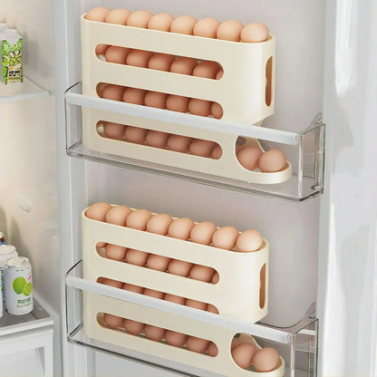 2-4-layer Slide Egg Storage Box, Ladder Style Storage.
