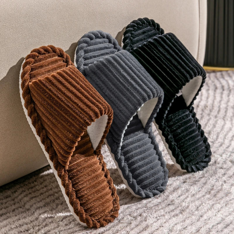 Men's open Toed Slippers for Autumn and Winter.   Also Indoor Anti -slip,  Breathable Bedroom  Slippers. Small sizes possible for Women!