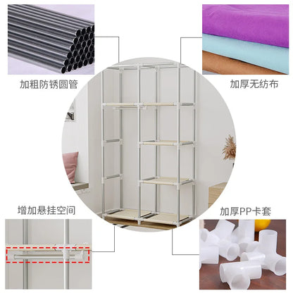 Wardrobe Simple Cloth Wardrobe ,Household or Bedroom Assembly Cabinet, Large Wardrobe, Durable, Simple,  Modern