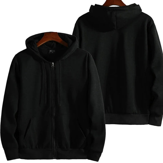 Zipper Hoodies Autumn /Winter.   Men's New Long Sleeve Hooded Sweatshirt. Fashion Casual Male Outfit for Sportwear, Loose Fit Clothes