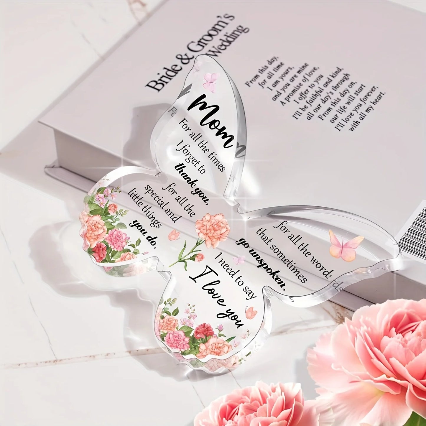 Gifts for Mom, Delicate Mom Birthday Gifts from Daughter,  Son,  Moms Birthday  Mother Day Gifts - Butterfly Acrylic Decorations