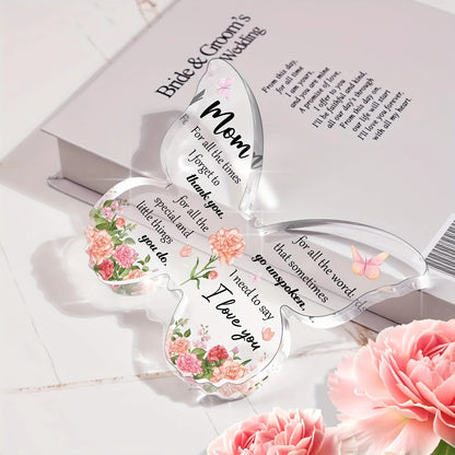 Gifts for Mom, Delicate Mom Birthday Gifts from Daughter,  Son,  Moms Birthday  Mother Day Gifts - Butterfly Acrylic Decorations