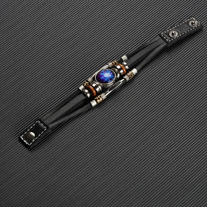 Constellations Luminous Leather Bracelet,  Retro Multi-layer Beaded Leather Bracelet,  Jewelry Gifts for Men /Women /Couples.  The Zodiac signs  numbers are all. Pretty Low so if you need some gifts, do hurry!!!