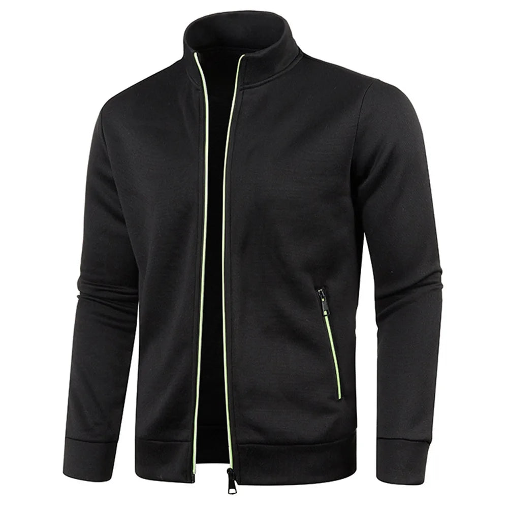 UNISEX  Zipper Jackets Standing Collar Sweatshirt.  Outdoor Streetwear Casual Coat  with  Long Sleeves. Sizes  M-4XL.  a Few choices of color/sizes are low but most are extremely well stocked.  What a great looking dressed-up