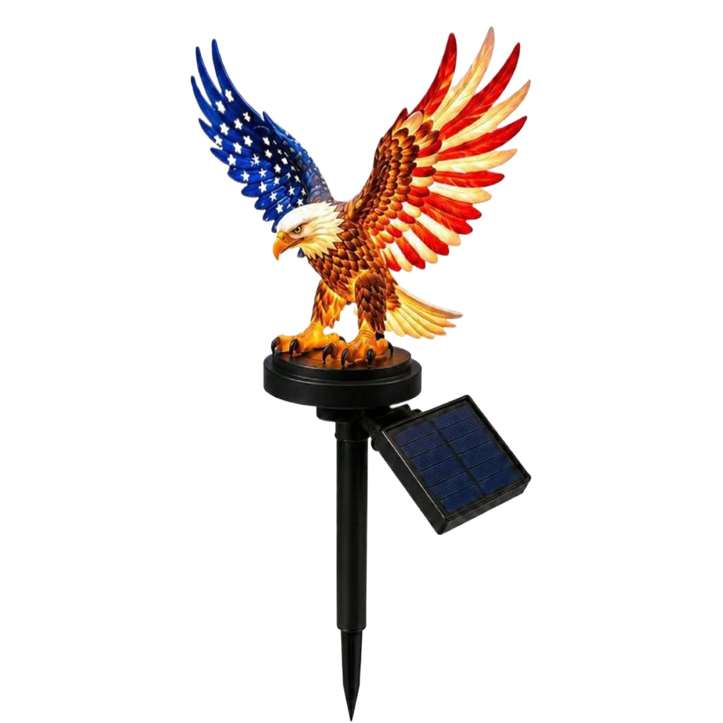 Eagle Solar Lights Waterproof Decorative Solar Powered Eagle Stake Lights for Lawn,Patio,  Yard.  Patriotic Decor.  Styles A and B are available.