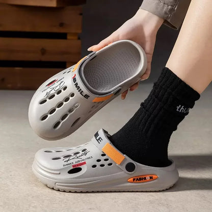 Men's Slippers,  EVA Hole Mens Mules, Non-Slip Slippers, thick Soft Platform Slide,  Comfortable Men's Sandals,  Summer Shoes