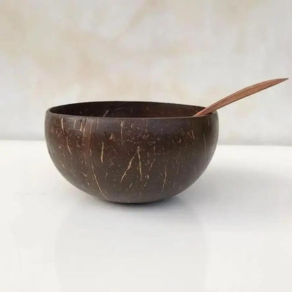 Natural Coconut Bowl Spoon Set. Creative Coconut Shell for  Fruit Salad,  Noodles,  Rice, snacks