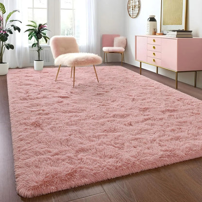 Fluffy Rugs for Bedroom Fuzzy Area Rugs for Living Room, and Soft Kids Carpet .  Non Slip Rugs for Hardwood Floors
