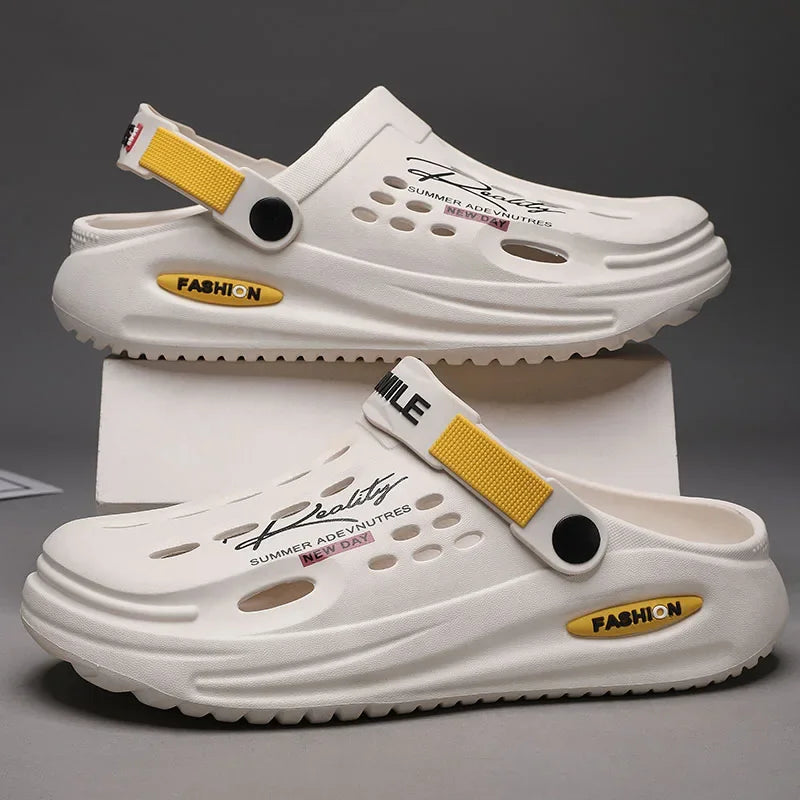 Men's Slippers,  EVA Hole Mens Mules, Non-Slip Slippers, thick Soft Platform Slide,  Comfortable Men's Sandals,  Summer Shoes