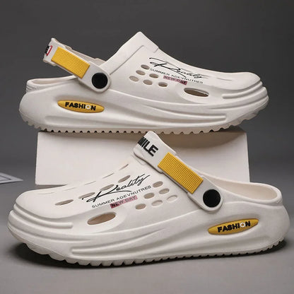 Men's Slippers,  EVA Hole Mens Mules, Non-Slip Slippers, thick Soft Platform Slide,  Comfortable Men's Sandals,  Summer Shoes