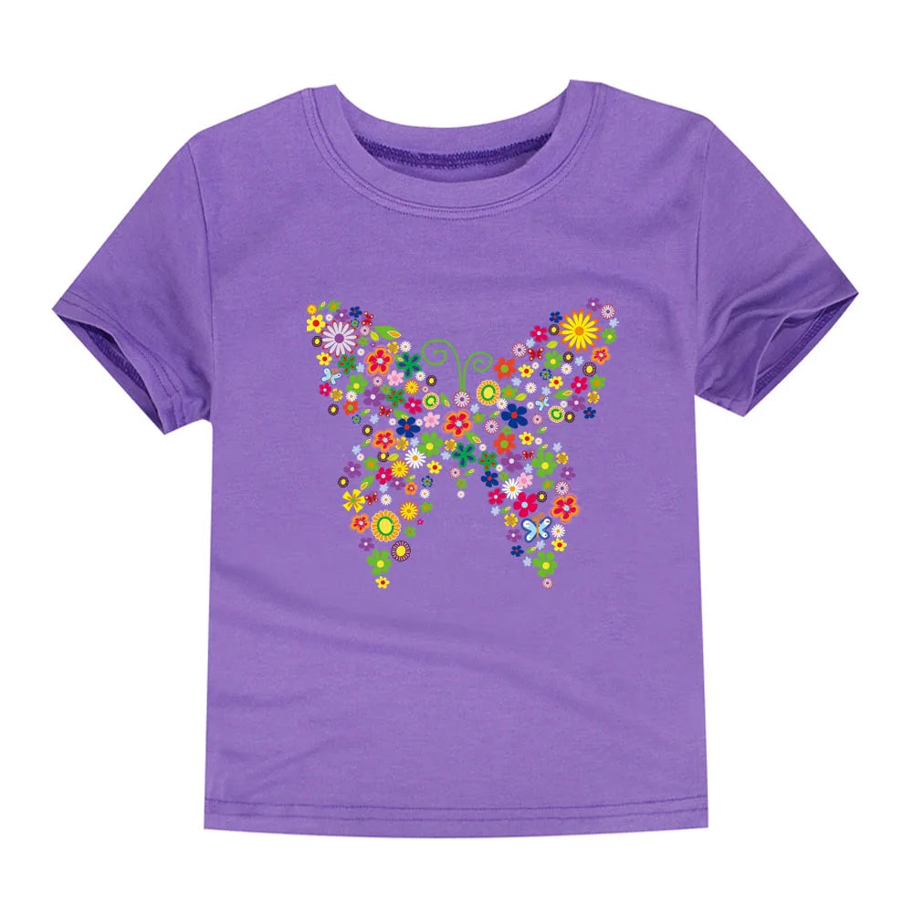 T-shirts with Flower Print for Teenage Girls.