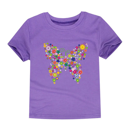 T-shirts with Flower Print for Teenage Girls.