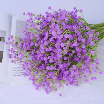 90 Headsof  Artificial Flowers /Bouquet,  61cm Plastic Gypsophila Fake Flower for Home Decor,  Wedding , Party Decorations,  Vase Accessories. A  "few " white bundles remain.  Tiffany Blue and Light Purple have ample availabl