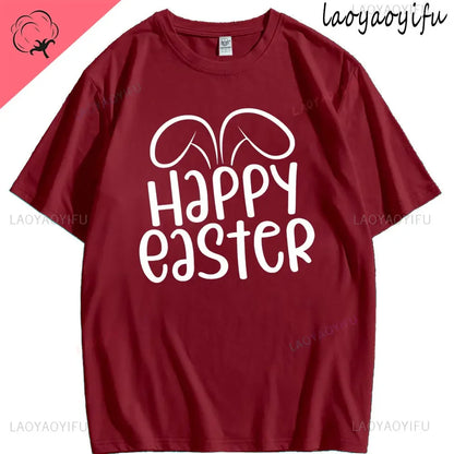 Bunny with Sunglass Unisex Retro Aesthetic T-shirt Funny. Happy Easter Bunny,  Cotton Tshirt, Ears  and Cute Rabbit