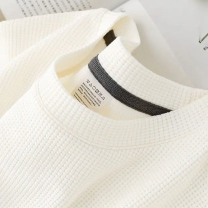 Men's Summer Waffle Round Neck,  Short Sleeve T-Shirt.   Comfortable,Breathable Short-Sleeved Top for Casual Wear.  Sound Perfect for a FATHERS DAY Gift!!!