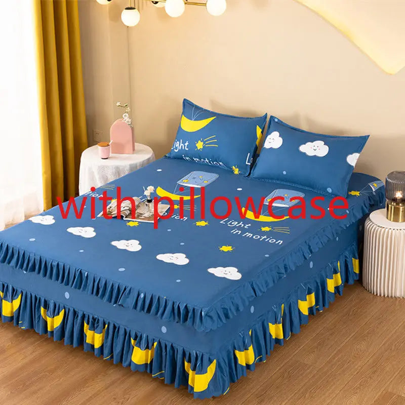 Sheet Set Household with Pillowcase Fashion Modern Water-proof Universal Skin-friendly Single Double Home Textile Bedding Luxury