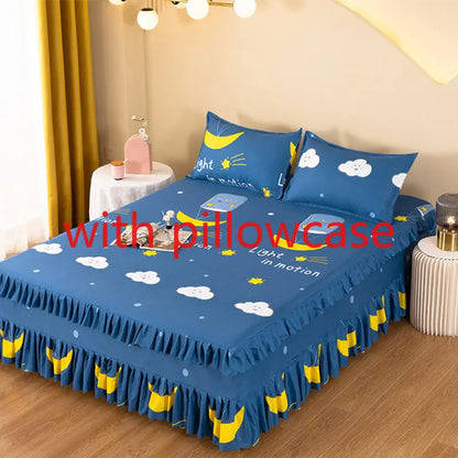 Sheet Set Household with Pillowcase Fashion Modern Water-proof Universal Skin-friendly Single Double Home Textile Bedding Luxury
