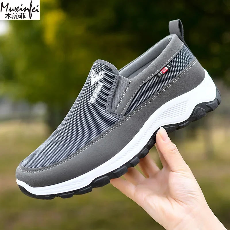 Men Running  and  Hiking Sneakers,  Breathable,  Orthopedic,  Slip-On,  Comfortable for Outdoor Activity, Running true tp size but check sizing charts to be certain!