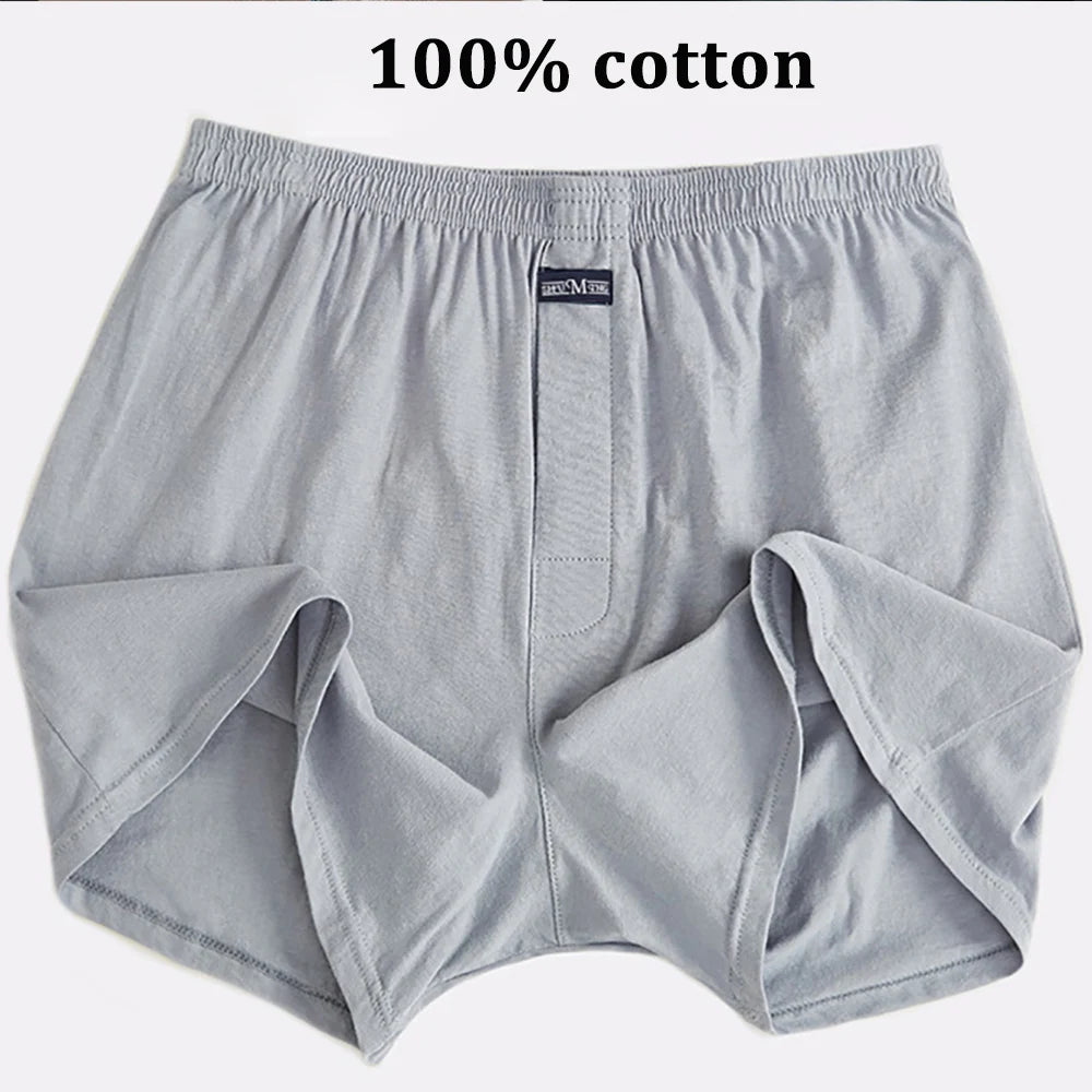 100% Cotton Men Pajama Shorts  for Summer. Solid Elastic Waist, Short Pants,  Casual and Breathable.