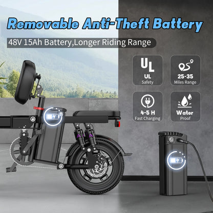 Electric Bike -Folding with Removable Battery
