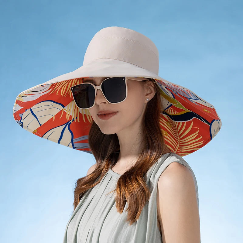 100% Cotton European and American Cross border Women's New Double sided Fisherman Hat  for Summer,  Enlarged brim Sun hat.  4 Styles, all reversible so........$ patterns and 4 contrasting colors. I KNOW Im grabbing a couple!