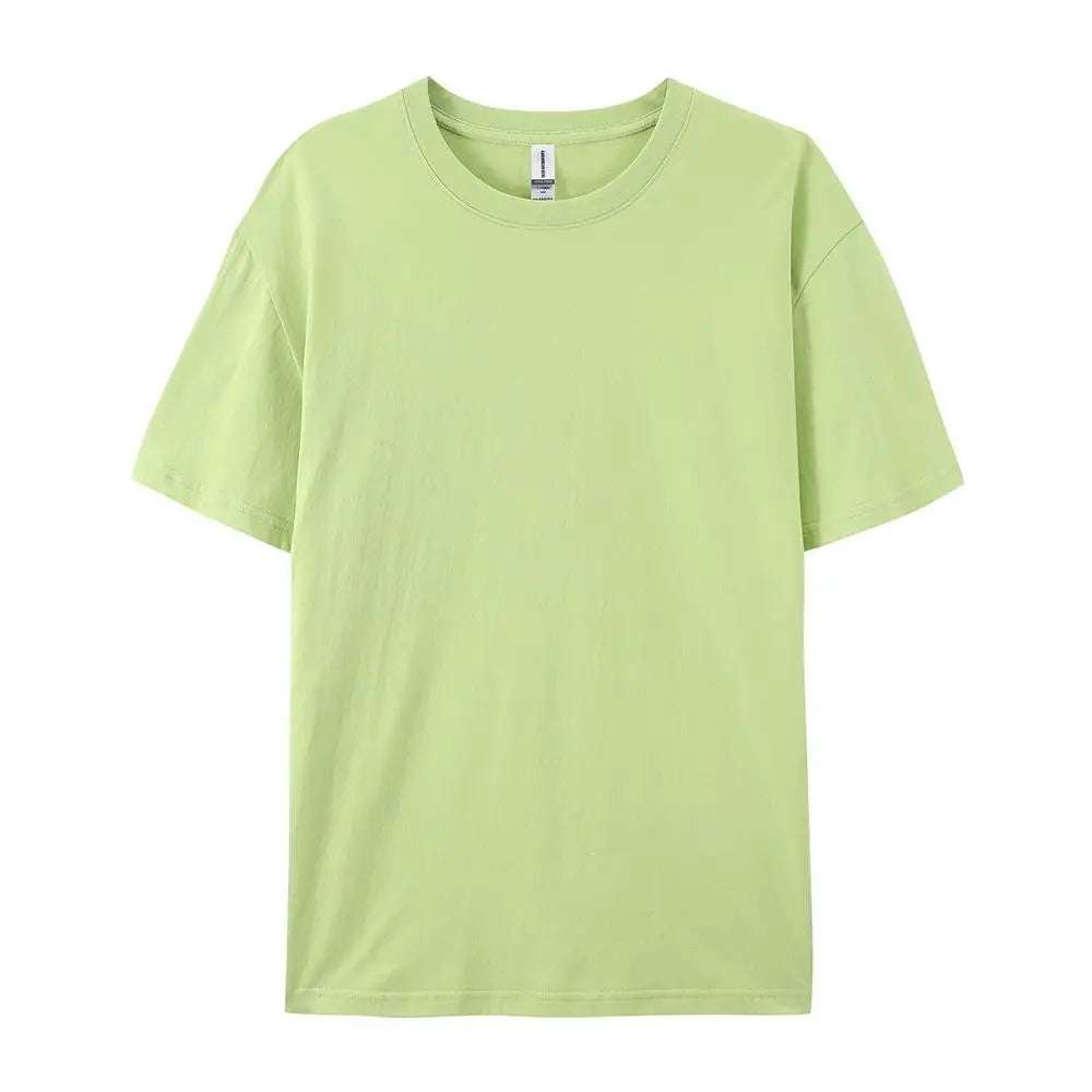 100% Cotton Solid T-shirts for Men / Woman, older Teens, Short Sleeve Fashion Brand Trend,  Casual Soft Clothing Tees,  Customized Products,  Summer Tops, ,