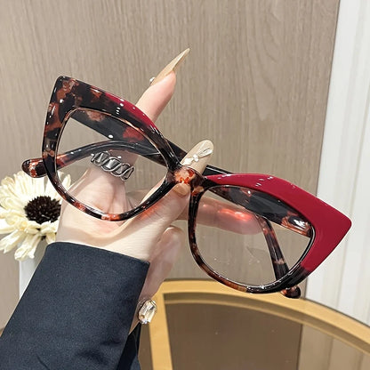 New style Stylish Cat-Eye Glasses with Unique Blue Light Blocking Feature.   Retro-Style Eyewear Designed for Women with Color.  The only combination of color that isnt available is BLUE/LEOPARD.  Everything else is Very Good